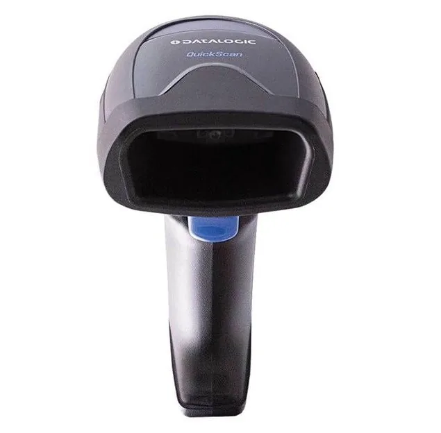 Datalogic QuickScan QBT2500 2D Kablosuz Barkod Okuyucu yandan ya da arkadan görünüm