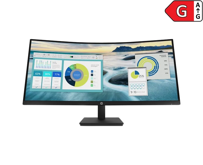 HP P34hc G4 WQHD 34" Monitör önden görünüm
