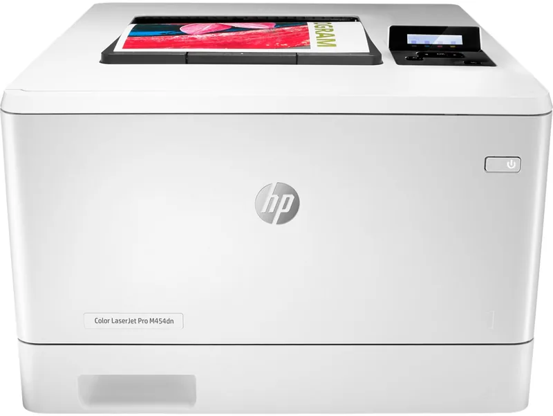 HP Pro M454dn Renkli Lazer Yazıcı önden görünüm