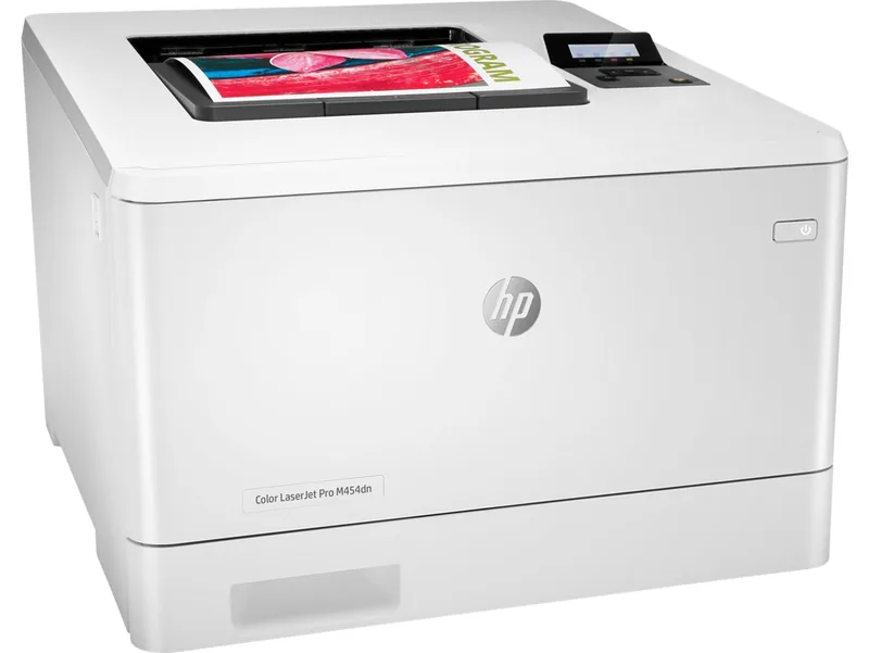 HP Pro M454dn Renkli Lazer Yazıcı farklı açıdan görünüm