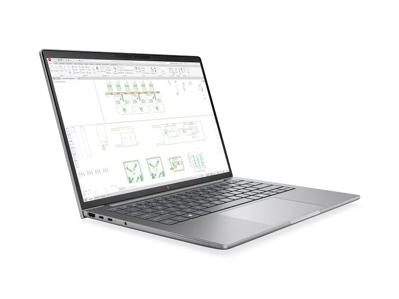 HP ZBook 8 G2i 32 GB/1 TB yandan ya da arkadan görünüm