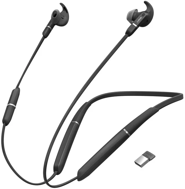 Jabra Evolve 65e NC Kulak içi kulaklık önden görünüm