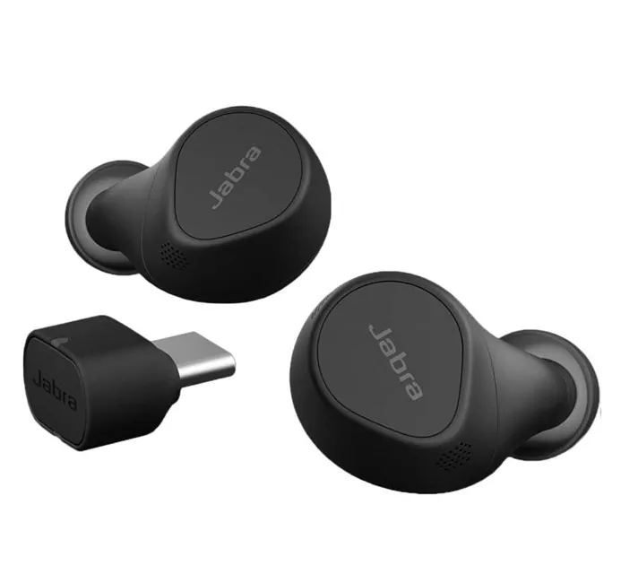 Jabra Evolve2 Buds MS Kablosuz Kulaklık yandan ya da arkadan görünüm