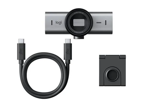 Logitech MX Brio 705 4K Ultra HD Webcam 960-001530 yandan ya da arkadan görünüm