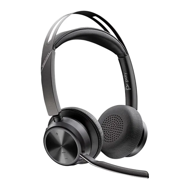 Poly Voyager Focus 2 Mikrofonlu Stereo Kulaklık farklı açıdan görünüm