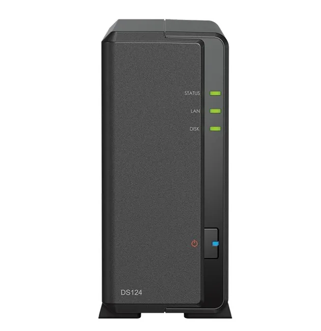 Synology DS124 (1x3.5") Tower NAS önden görünüm