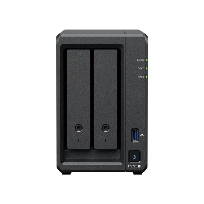 Synology DS725PLUS 4GB Tower NAS önden görünüm